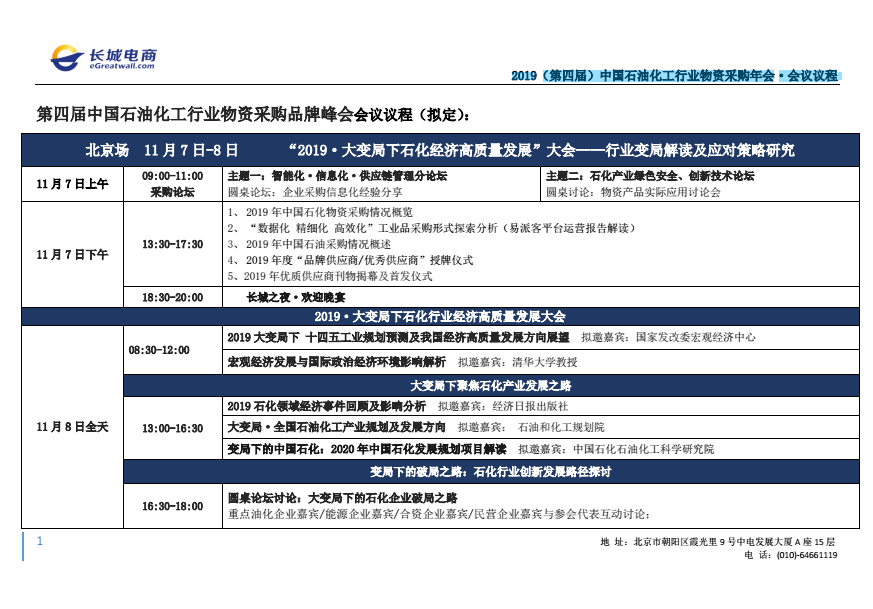 2019（第四屆）中國石油化工行業(yè)物資采購年會(huì)·會(huì)議議程 企業(yè)動(dòng)態(tài) 第4張