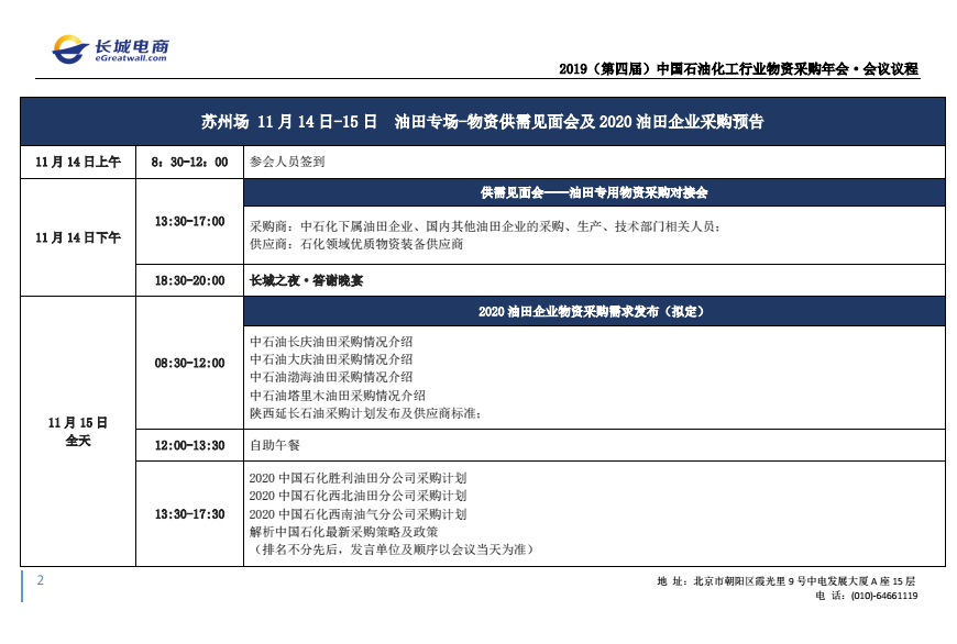 2019（第四屆）中國石油化工行業(yè)物資采購年會(huì)·會(huì)議議程 企業(yè)動(dòng)態(tài) 第5張